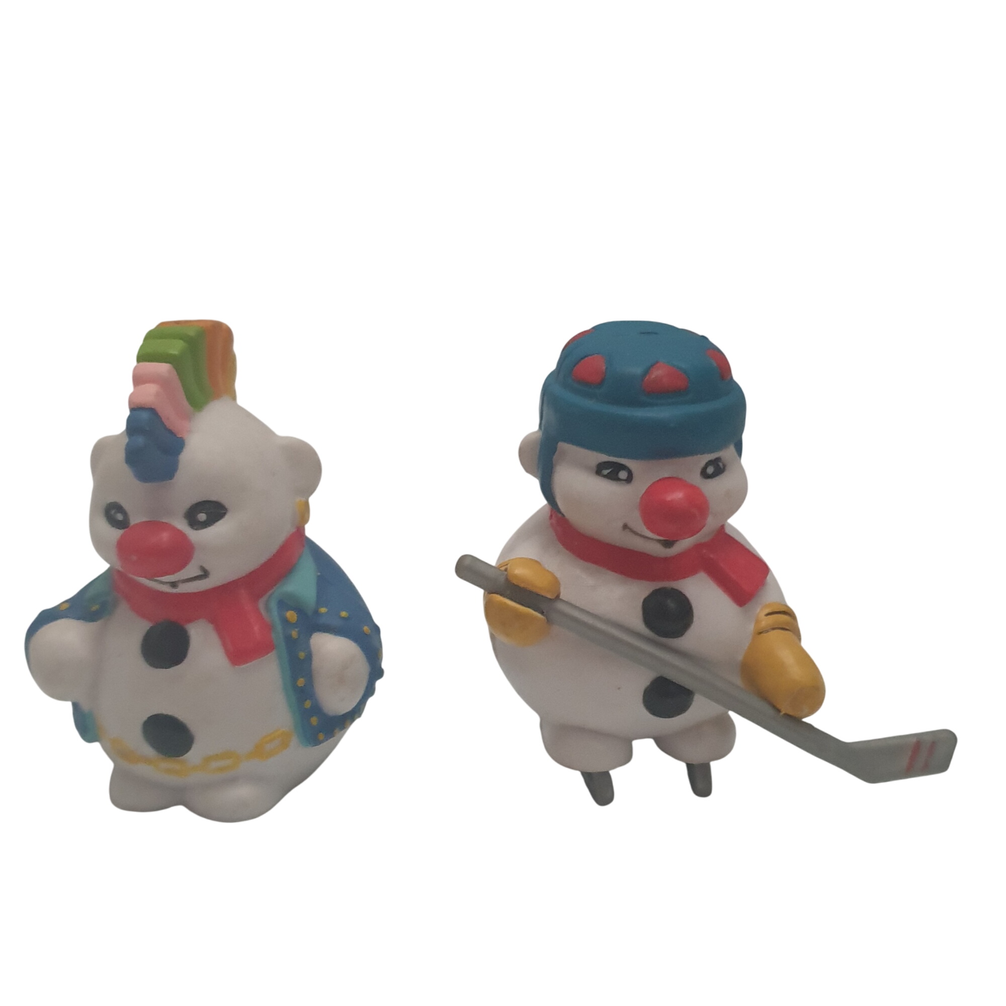 Duo de figurines bouli le bonhomme de neige vintage 80s - Bon état sur Label Emmaüs